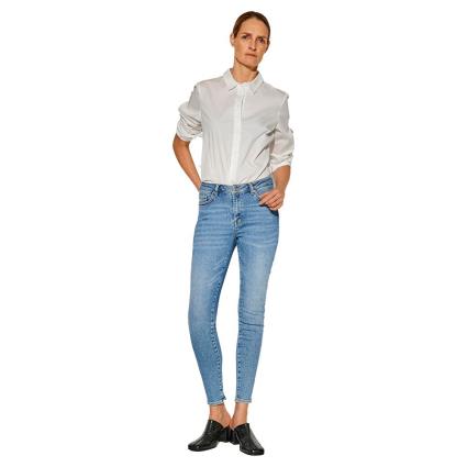 Jeans Magro Cintura Média Sophia 26 Medium Blue Denim