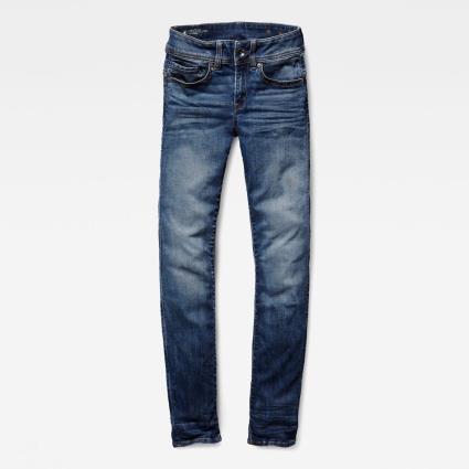 Jeans Midge Saddle Mid Waist Straight 28 Medium Indigo Aged