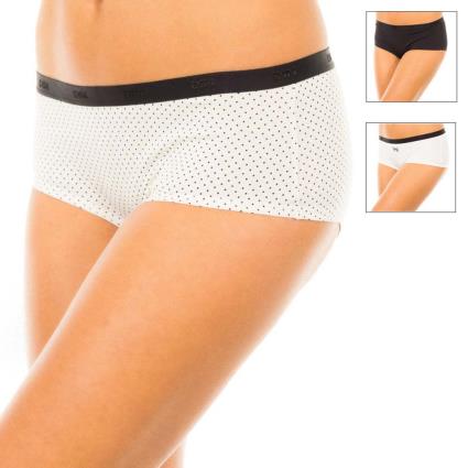 Calcinha D4c20 3 Unidades S White / Black