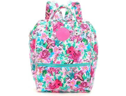 Mochila  Flores  Rosa (27x20x37cm)