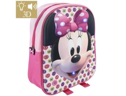 Mochila DISNEY Infantil com Luz de Minnie (24 x 30 x 9 cm)