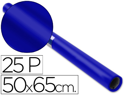 Papel De Lustro Rolo 50x65cm 25 folhas Azul