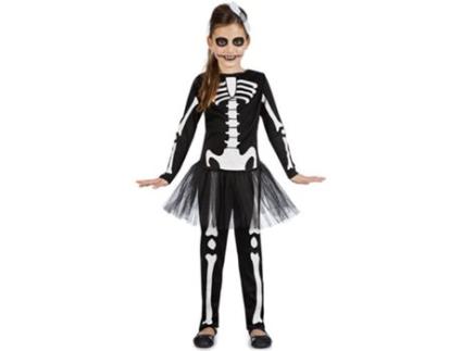 Fato de Menina  Esqueleto De Tutu (Tam: 5 a 6 Anos)
