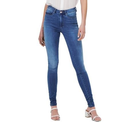 Jeans Cintura Alta Royal Life Skinny Denim Bj369 XS Light Medium Blue Denim