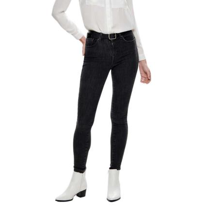 Jeans Power Mid Waist Push Up Skinny Rea3723 L Medium Grey Denim