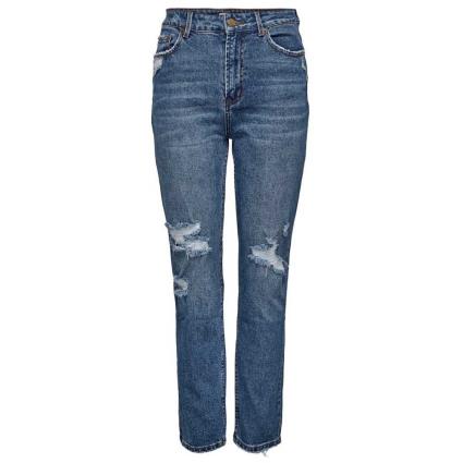 Jeans Emily High Waist Stretch Crop Ankle Mae1922 25 Medium Blue Denim