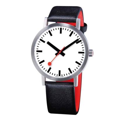Relógio Classic Pure 40 mm White / Black Leather / Red Lining