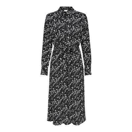 Vestido Piper Above Calf 34 Black / Aop White Flowers