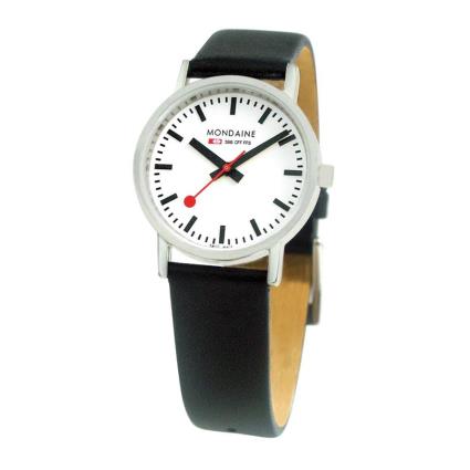 Relógio Sbb Classic 36 mm White / Black Leather / Brushed