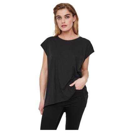 Camiseta De Manga Curta Mathilde Loose Long Bg S Black