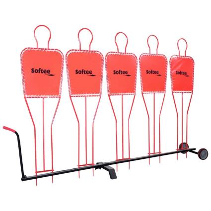 Carro De Maniquíes De Entrenamiento De Tiro Libre 164 x 21.5 x 12.5 cm Red