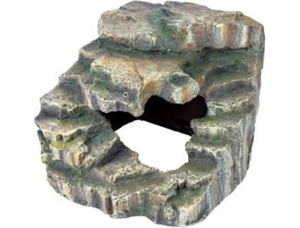 Adorno para Peixes  Rocha de Canto (Castanho - 19x17x17cm - Poliéster)