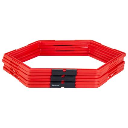 Anillos Hexagonales 6 Unidades One Size Red