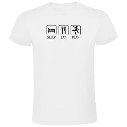 Camiseta Manga Corta Sleep Eat And Play Football S White