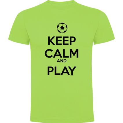 Camiseta Manga Corta Keep Calm And Play Football L Light Green