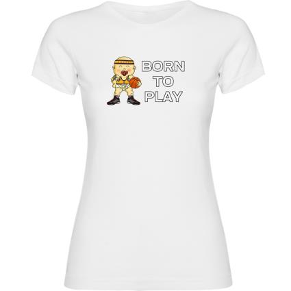 Camiseta Manga Corta Born To Play Basketball XL White