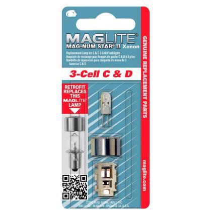 Xenon Bulb Mag Num Star For Standard C / D 3 batteries 1 pcs