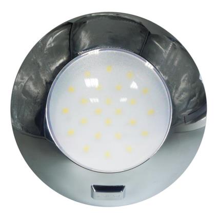 Round Dome Light With Switch 4000k One Size Chrome