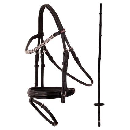 Ajaccio E Linen Reins Bridle Shetland Black