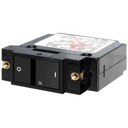 A-series Flat Rocker Single Pole Circuit Breaker 15 A Black