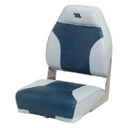 High Back Boat Seat 533 x 432 x 232 mm Grey / Navy