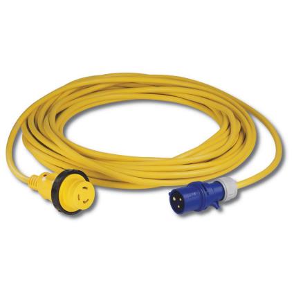 Cordset With European Plug 10 M One Size Yellow