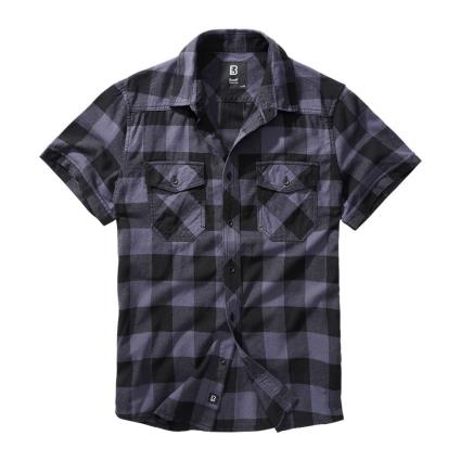 Camisa Manga Curta Check 3XL Black / Grey