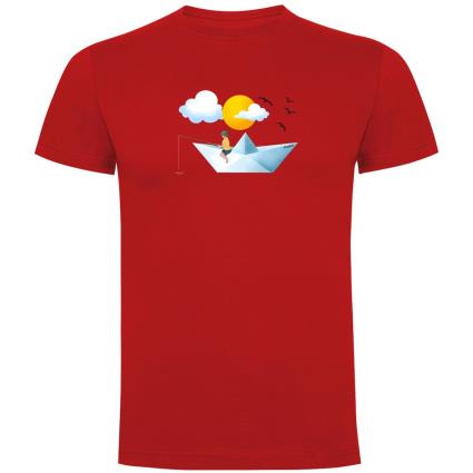 Camiseta De Manga Curta Paper Boat S Red