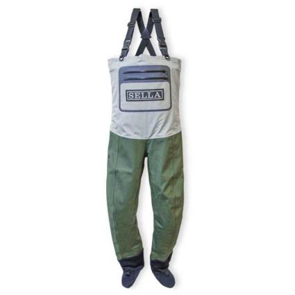 Wader Sella LS White / Dark Green