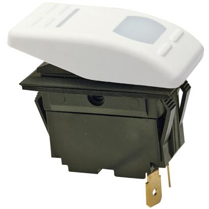 Rocker Switch On-off Spst Illuminated One Size White