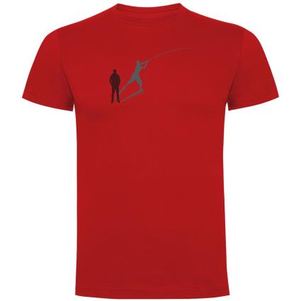 Camiseta De Manga Curta Fish Shadow XL Red