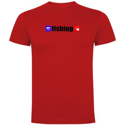 Camiseta De Manga Curta Fishing S Red