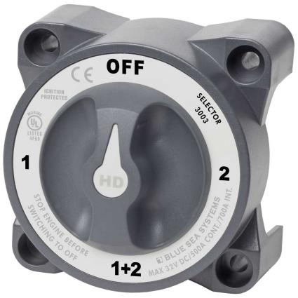 Hd Series Battery Switch With Alternator Field Disconnect One Size Grey