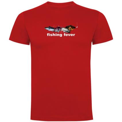 Camiseta De Manga Curta Fishing Fever 3XL Red