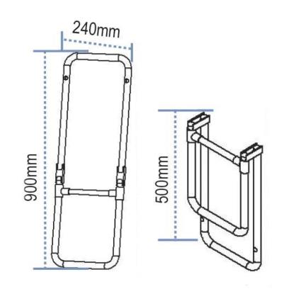 Aluminium Folding 2 Steps for Inflatable Boats