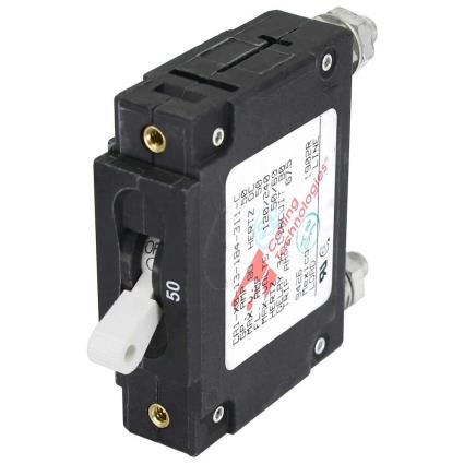 C-series Single Pole Circuit Breaker 20 A Black / White