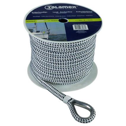 Linha De Âncora Trançada Com Chumbo 14 Mm 40 m White