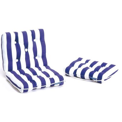 Almofada Solteiro Kapok One Size Striped Blue / White