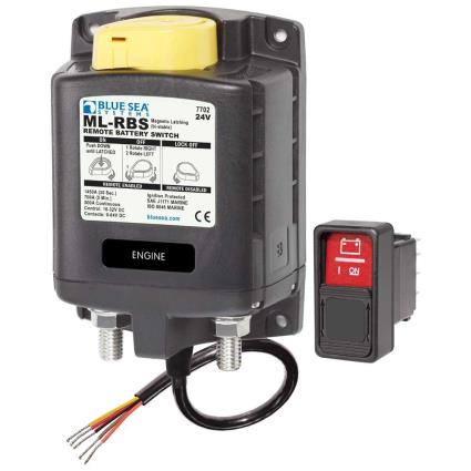 Remote Battery Switch With Manual Control 24v One Size Black