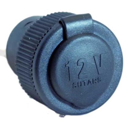 Round Flush Socket Cigar Lighter 12 V Blue
