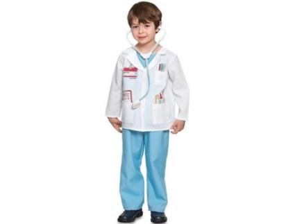 Fato de Menino  Médico Com Identificação (Tam: 5 a 6 anos)