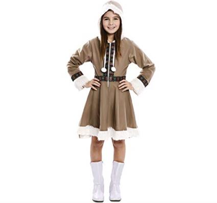 Fato de Menina  Esquimó Castanho (Tam: 10 a 12 anos)