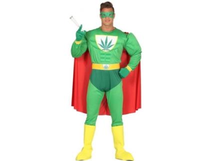 Fato de Homem  Super-Herói Marijuana (Tam: L)