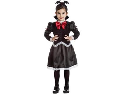 Fato de Menina  Vampira Gótica Sombria (Tam: 7 a 9 Anos)