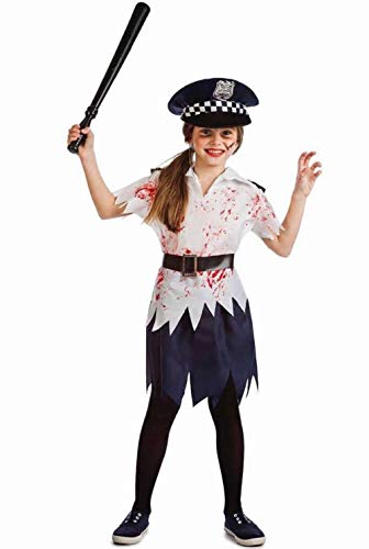 Fato de Menina  Polícia Zombie (Tam: 7 a 9 anos)