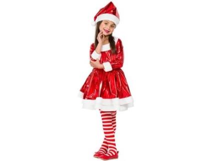 Fato de Menina  Mãe Natal Eléctrica (Tam: 5 a 6 anos)