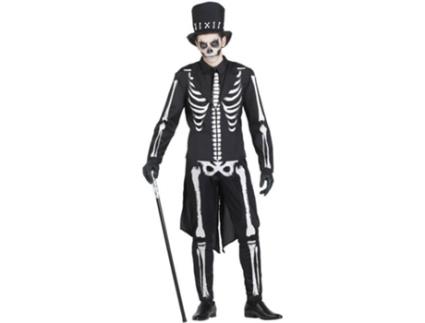 Fato de Homem  Esqueleto Elegante (Tam: S)