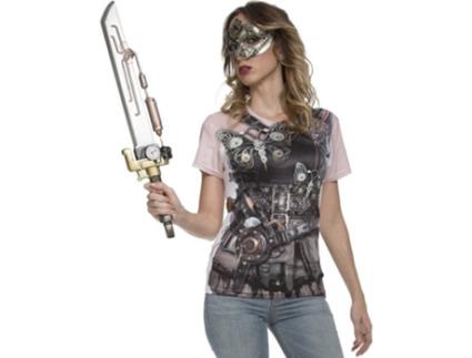Fato de Mulher  Camisa Fato Steampunk (Tam: M)