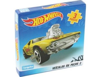 Puzzle HOTWHEELS Veículos às Peças 2 (Idade Mínima: 3 anos - 27 Peças)