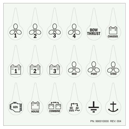 Kit De Etiqueta De Identificação De Circuito De Ícones One Size